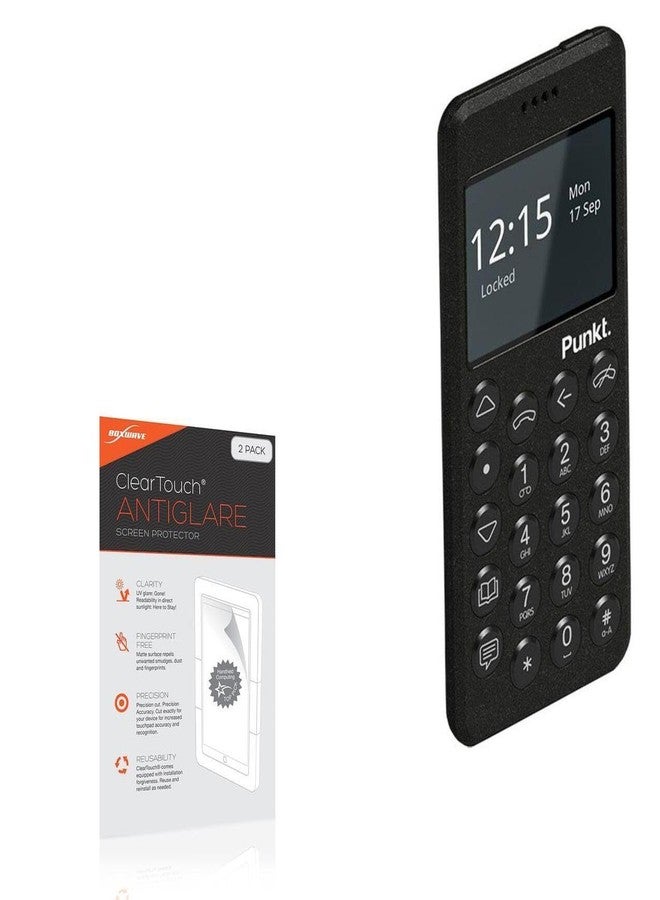 بوكس ويف واقي شاشة BoxWave متوافق مع Punkt MP02 - ClearTouch مضاد للتوهج (عبوة من قطعتين)، غشاء غير لامع مضاد لبصمات الأصابع لجهاز Punkt MP02 - Image 1